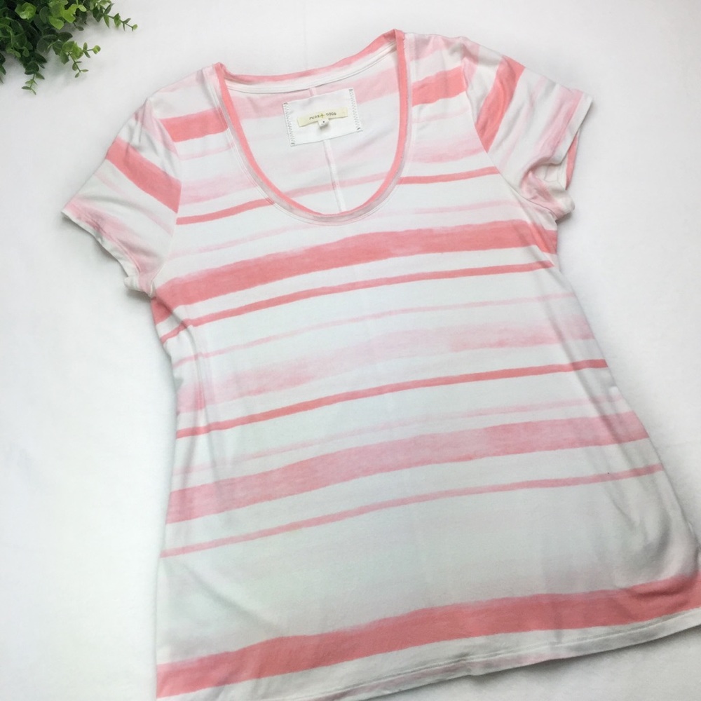 Short Sleeve Tee Anthropologie Pure + Good Striped
